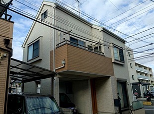 東京都江戸川区一般住宅の外壁塗装施工前外観