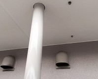 埼玉県三郷市のマンションベランダ雨樋の塗装工事の施工事例