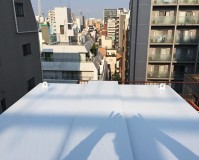 東京都台東区のビル屋上設備の錆止め塗装工事の施工事例