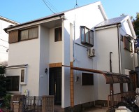 東京都足立区モルタル外壁2階建住宅の外壁塗装・屋根塗装工事の施工事例