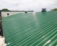 東京都足立区倉庫の折板屋根塗装工事の施工事例（20200728）