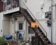 東京都江戸川区アパートの鉄骨階段塗装工事の施工事例（20200903）