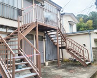 神奈川県横浜市戸塚区アパートの鉄骨階段・防塵塗装の施工事例(20201221)