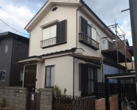 東京都葛飾区２階建住宅の外壁塗装・漆喰工事の施工事例（2021.10.26）