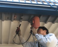 千葉県松戸市アパート鉄骨階段の腐食部プレート溶接補修