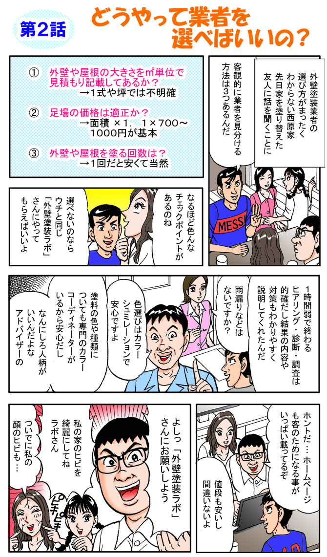マンガで分かる外壁塗装