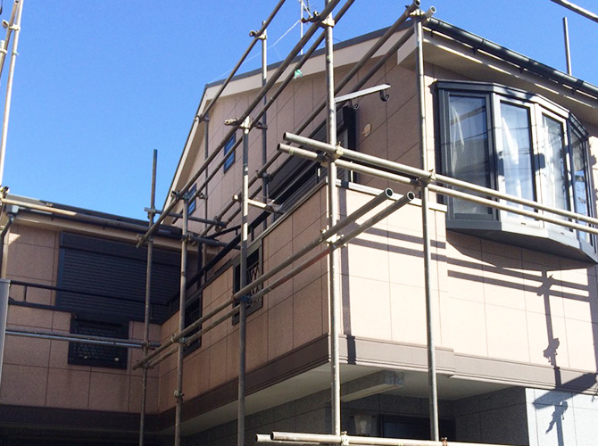 東京都葛飾区の外壁塗装・屋根塗装工事の施工前