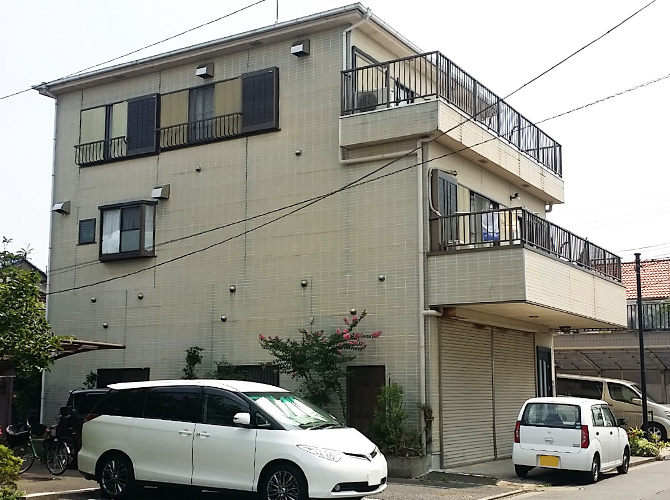 東京都江戸川区の外壁塗装・屋根塗装工事の施工前