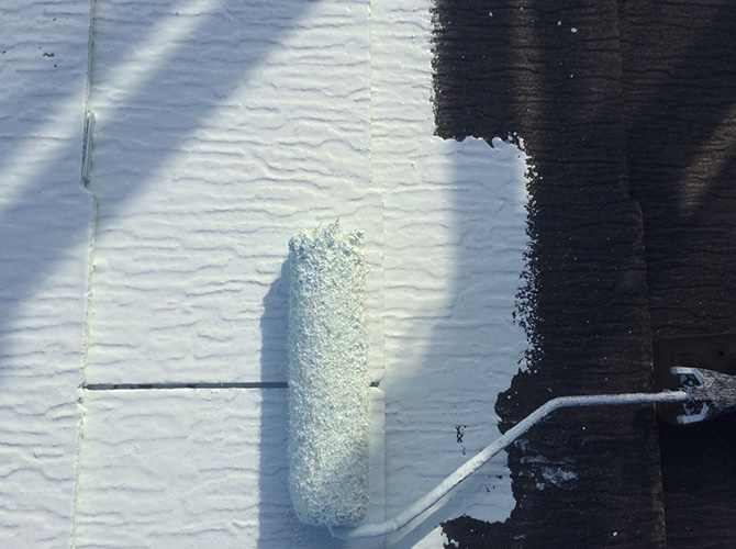 屋根塗装の下塗り