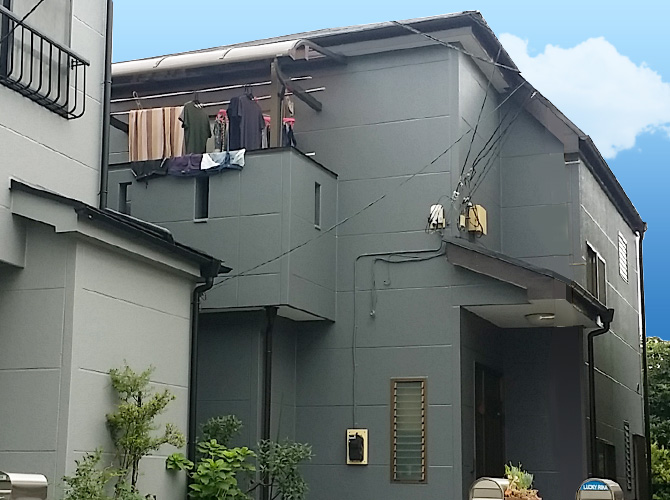 東京都足立区江北の外壁塗装・屋根塗装工事の施工後