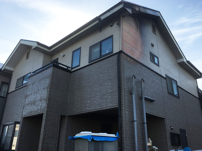 埼玉県草加市の外壁塗装・屋根塗装工事の施工前