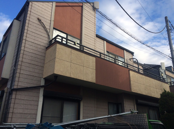 埼玉県草加市の外壁塗装・屋根塗装工事の施工前