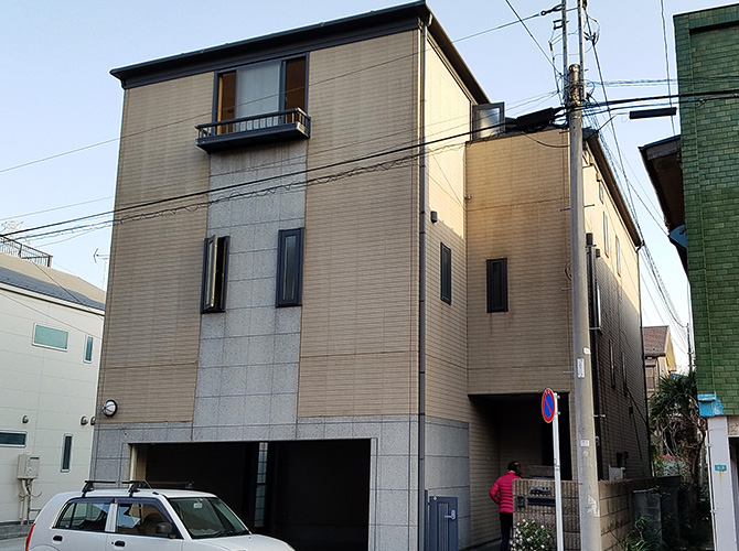 東京都江戸川区の外壁塗装・屋根塗装工事の施工前
