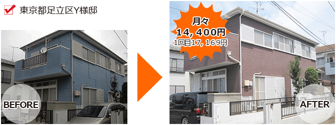 外壁塗装ラボの東京都足立区Y様邸のリフォームローン施工事例