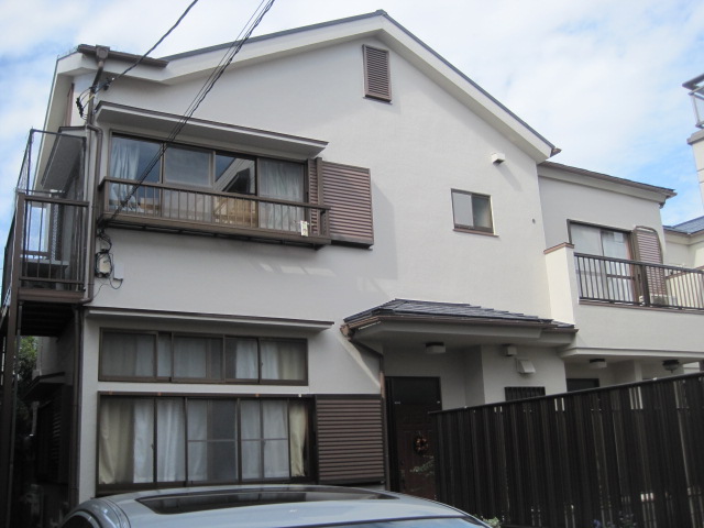 新宿区北山伏町の戸建て住宅 外壁塗装・屋根塗装の施工後