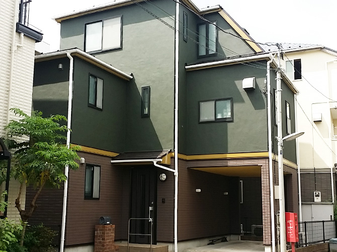 品川区で行った外壁塗装・屋根塗装工事の施工写真