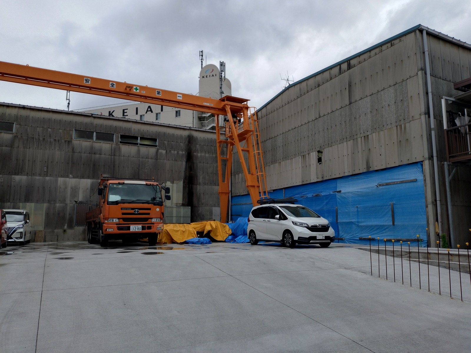 埼玉県戸田市の工場鉄部塗装の施工前写真