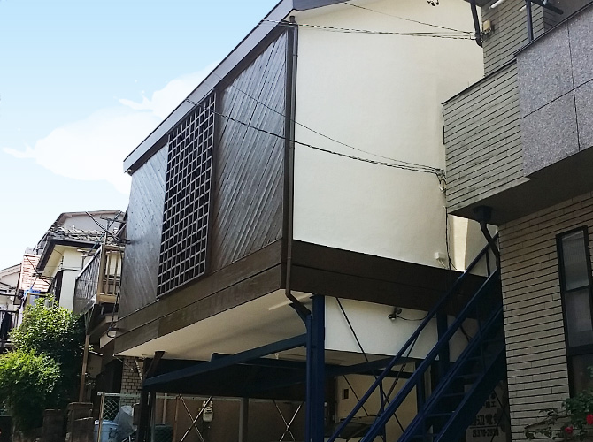 東京都渋谷区で外壁塗装・屋根塗装を行った住宅の施工事例の写真
