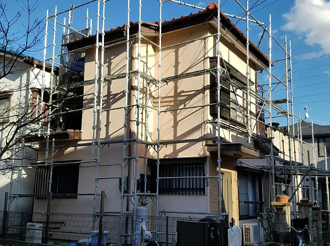 埼玉県草加市の戸建て住宅の外壁塗装・鉄部塗装工事